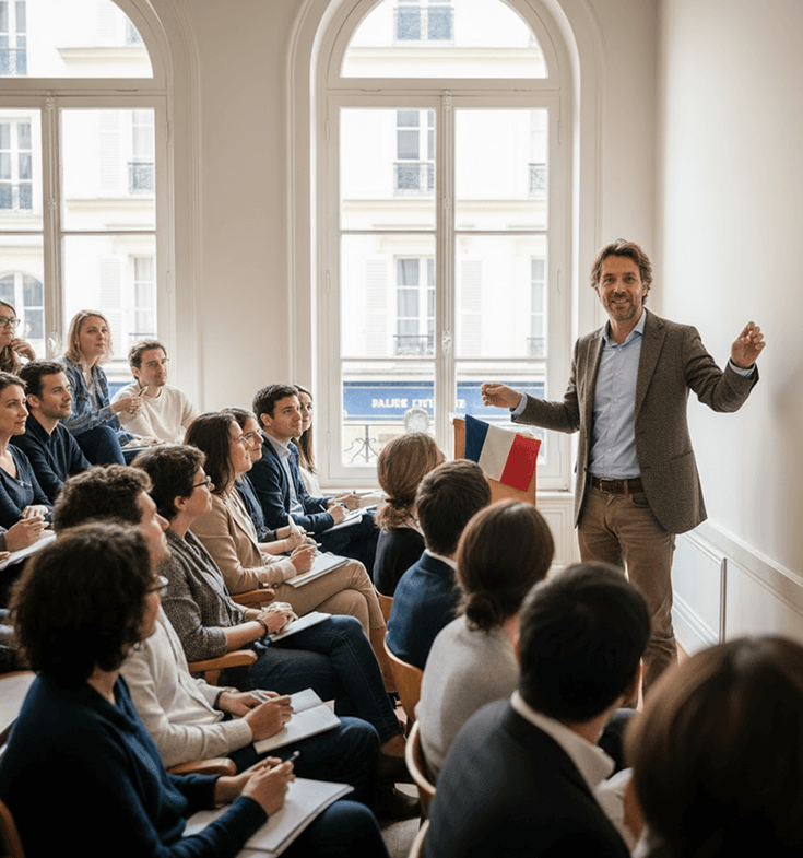 Rectangle 2 (18) Teacher speaking in front of his class