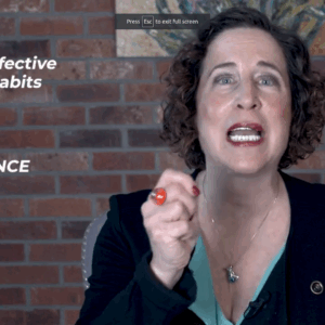 Woman teaching about speech